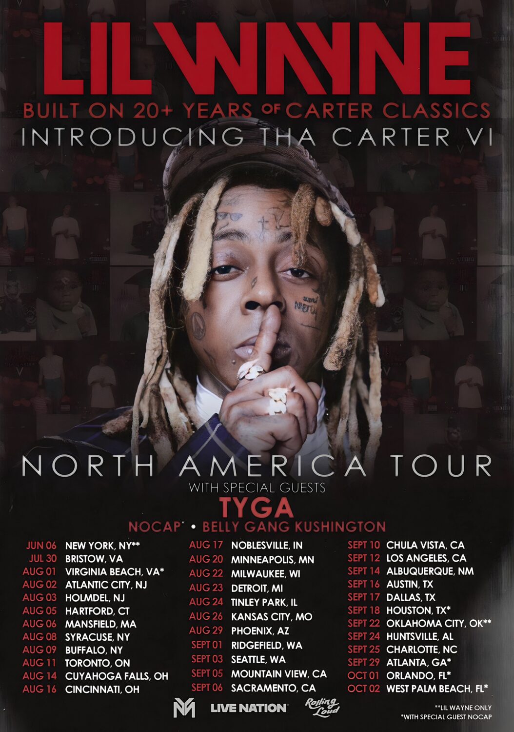 Lil Wayne 2026 concert poster
